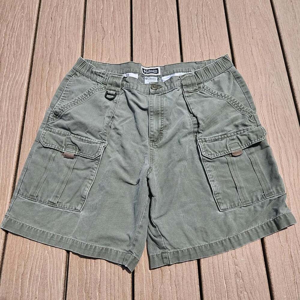 Columbia Sportswear Men's Olive Cargo Utility Shorts